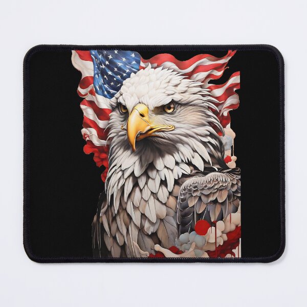 Item preview, Patriotic Bald Eagle American Flag Art designed and sold by UrbanPrts.