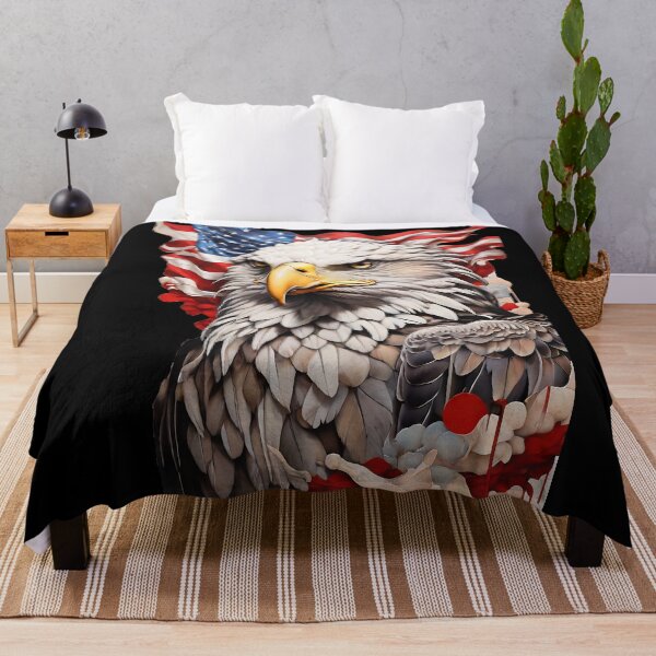 Item preview, Patriotic Bald Eagle American Flag Art designed and sold by UrbanPrts.