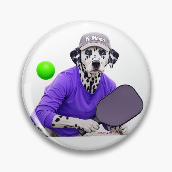 Item preview, Dalmatian Pickleball Player with Heterochromia designed and sold by TattedWolf.