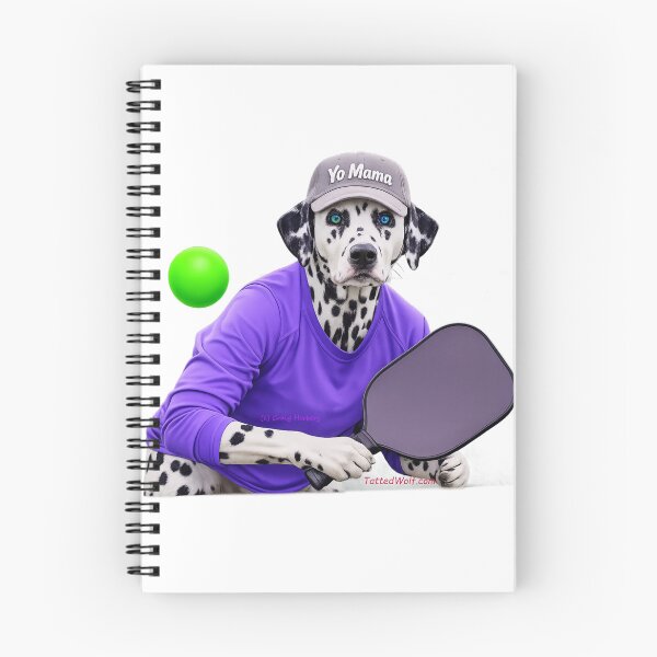 Item preview, Dalmatian Pickleball Player with Heterochromia designed and sold by TattedWolf.