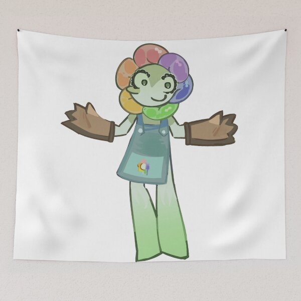 Aperçu de l'œuvre Rainbow Flower Head Cute Cartoon Worker Mascot créée et vendue par SketchyCrew.