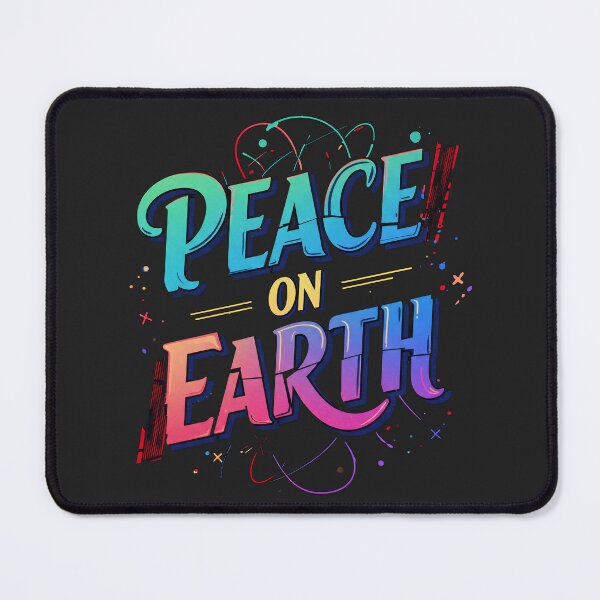 Item preview, Colorful Peace On Earth Typography Art designed and sold by UrbanPrts.