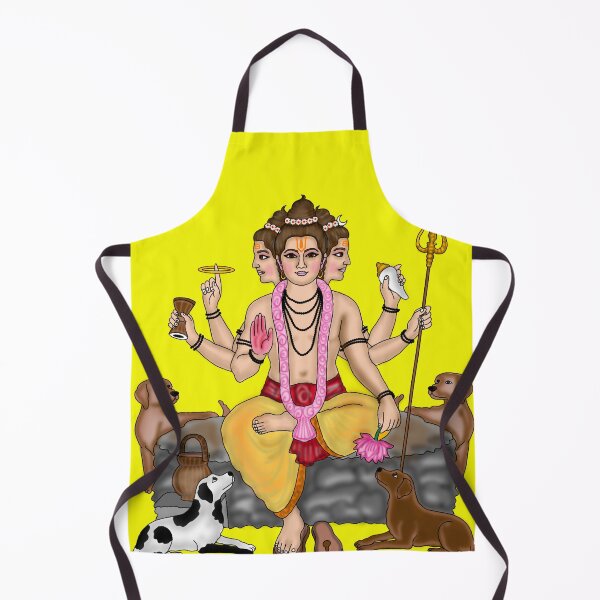 Item preview, Divine Lord Dattatreya Spiritual Hindu Deity Art designed and sold by Harshit_Digital_Arts.