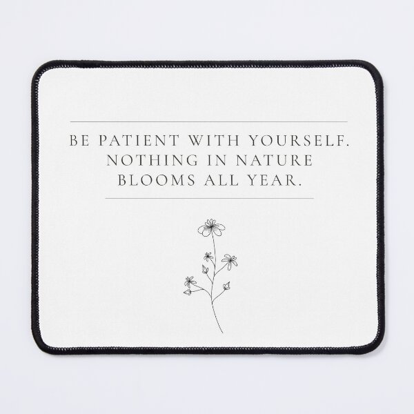 Item preview, Be Patient With Yourself — Minimalist Botanical Print designed and sold by CairnStudio.