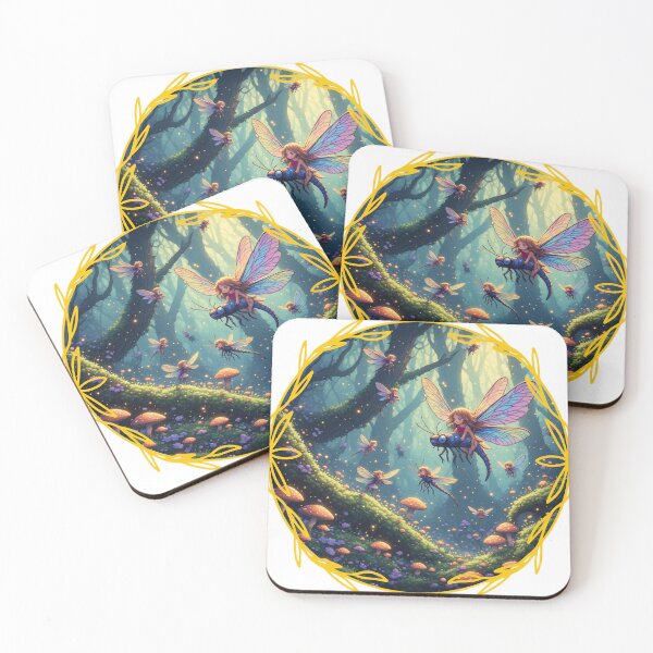 Item preview, Fairy Ring with Magical Woodland Pixies and Mushrooms designed and sold by dcohea.