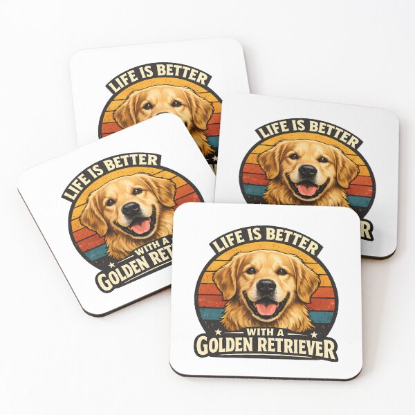 Item preview, Life Is Better With A Golden Retriever Vintage Sunset designed and sold by builtforyou.