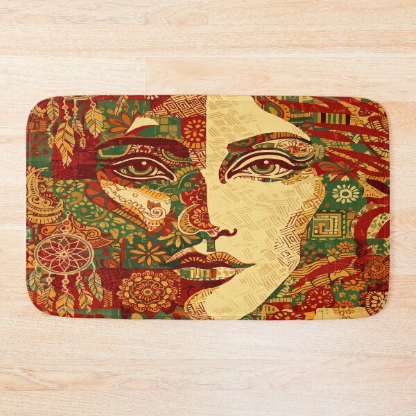 Item preview, Mosaic Spirit – Human Face in Cultural Bloom designed and sold by zoliartdesign.