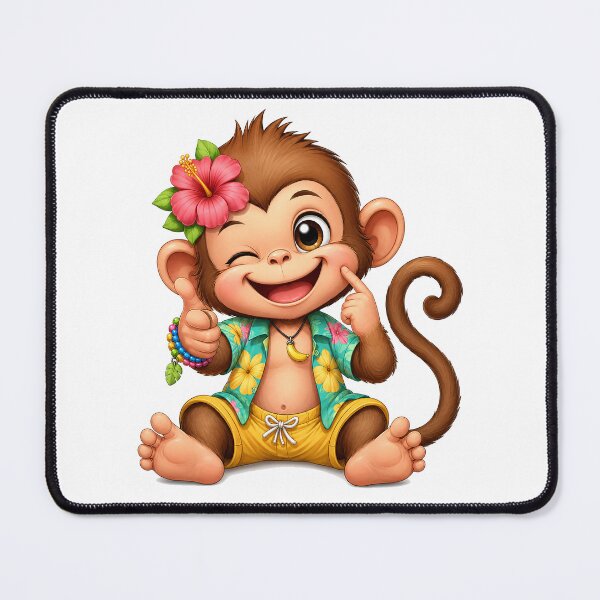 Item preview, Tropical Wink Monkey Cheer designed and sold by BlissBlvdShop.