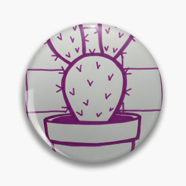 Item preview, Purple Grid Prickly Cactus designed and sold by StudioBerrybe.