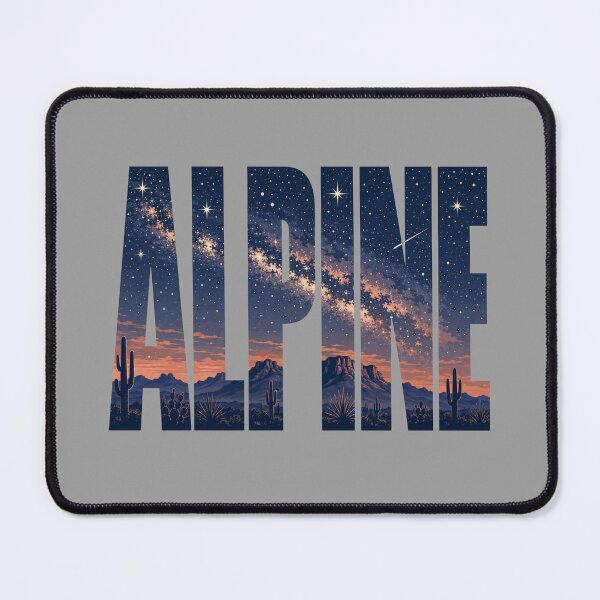 Item preview, Alpine Texas Starry Desert Sky Typography | West Texas Travel Art designed and sold by SimplyJasper.