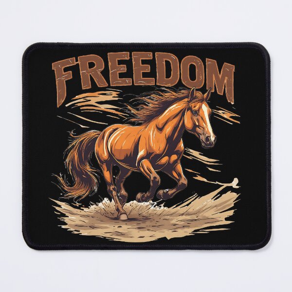 Item preview, Freedom Galloping Horse Western Vintage Art designed and sold by UrbanPrts.
