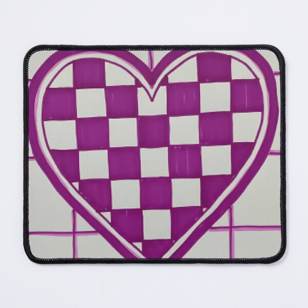 Item preview, Purple Checkered Grid Heart designed and sold by StudioBerrybe.