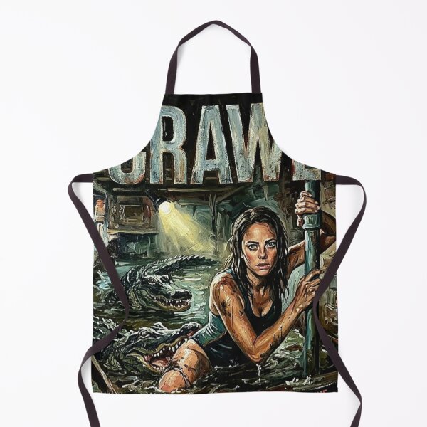 Item preview, Crawl Retro Survival Horror Creature Feature Movie Art Poster designed and sold by Art's Diner.