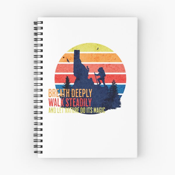 Item preview, Breathe Deeply Walk Steadily Hiking Sunset Shirt | Nature Adventure Art designed and sold by The Falling Trail.