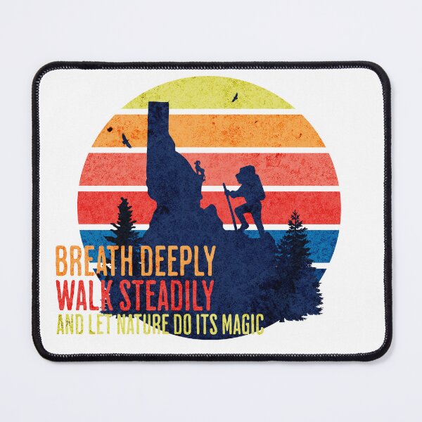 Item preview, Breathe Deeply Walk Steadily Hiking Sunset Shirt | Nature Adventure Art designed and sold by The Falling Trail.