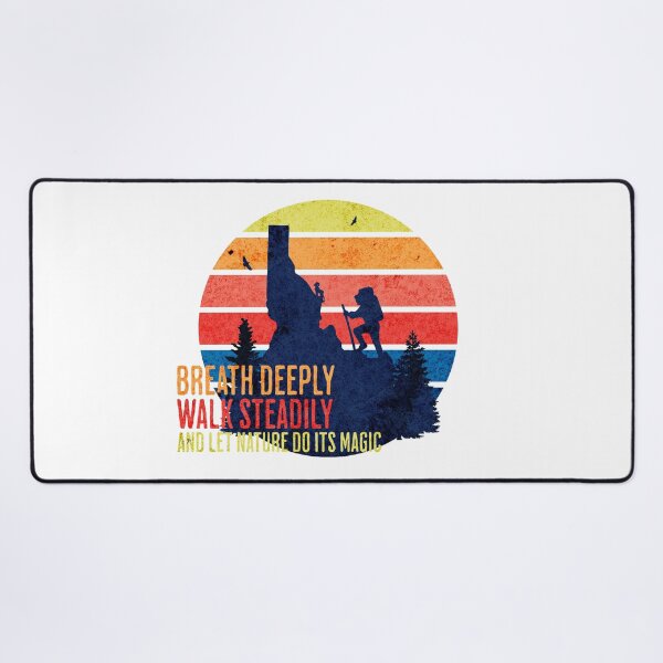 Item preview, Breathe Deeply Walk Steadily Hiking Sunset Shirt | Nature Adventure Art designed and sold by The Falling Trail.