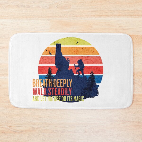 Item preview, Breathe Deeply Walk Steadily Hiking Sunset Shirt | Nature Adventure Art designed and sold by The Falling Trail.