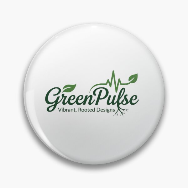 Item preview, GreenPulse Aesthetic Nature Heartbeat Eco Friendly Logo designed and sold by GreenPulseDesigns.