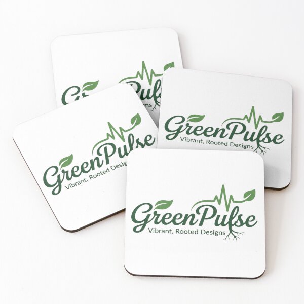 Item preview, GreenPulse Aesthetic Nature Heartbeat Eco Friendly Logo designed and sold by GreenPulseDesigns.