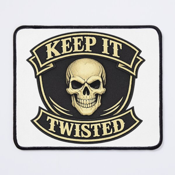 Item preview, Keep it Twisted Shield Skull designed and sold by FindYourNeutral.