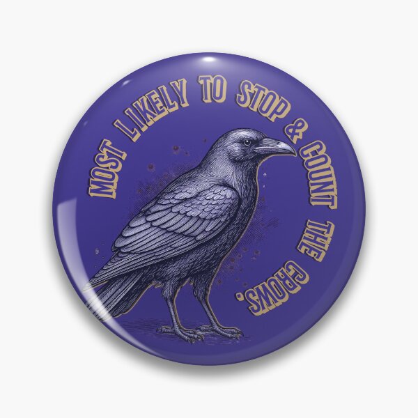 Item preview, Crow Crows Counting Crows Witchy Art designed and sold by pulse_retail.