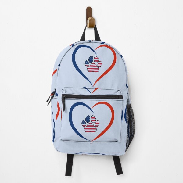 Item preview, Patriotic paw print inside heart designed and sold by Doodles Down South.