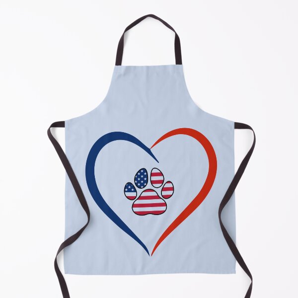 Item preview, Patriotic paw print inside heart designed and sold by Doodles Down South.