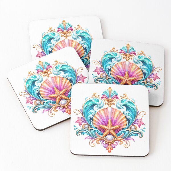 Item preview, Seashell Starfish Waves designed and sold by syotos-ai.