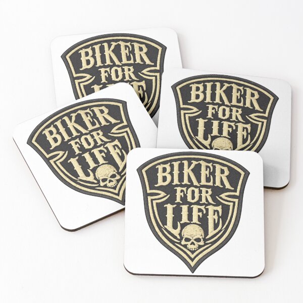 Item preview, Biker For Life Shield Skull designed and sold by FindYourNeutral.