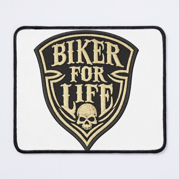 Item preview, Biker For Life Shield Skull designed and sold by FindYourNeutral.