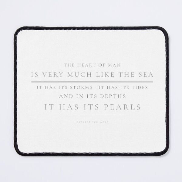 Item preview, The Heart Of Man Is Very Much Like The Sea — Minimalist Quote Print designed and sold by CairnStudio.