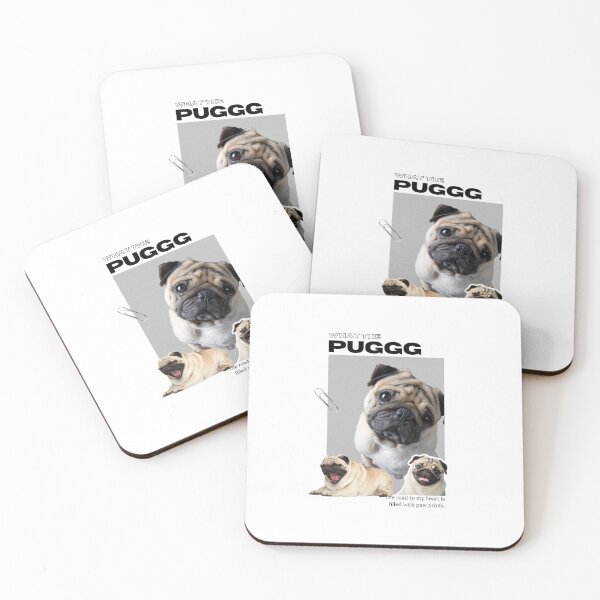 Item preview, Funny Pug Dog Vintage Typography T-Shirt Design designed and sold by Keng Art.