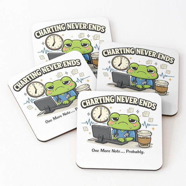 Item preview, Charting Never Ends Funny Nurse Frog Shirt | RN Medical Humor Classic T-Shirt  designed and sold by podlook.
