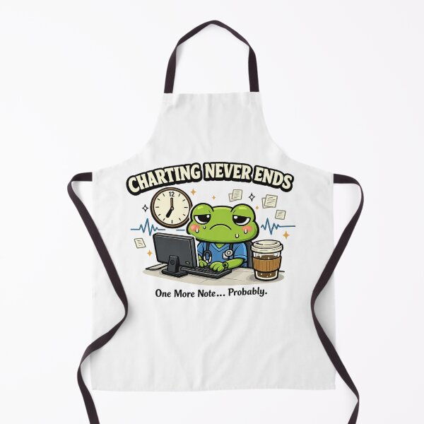 Item preview, Charting Never Ends Funny Nurse Frog Shirt | RN Medical Humor Classic T-Shirt  designed and sold by podlook.