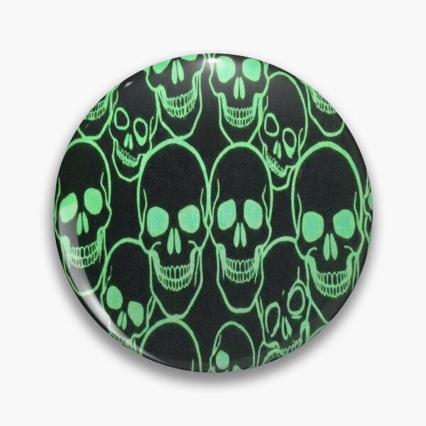 Item preview, neon green spooky skulls designed and sold by PalmRock.