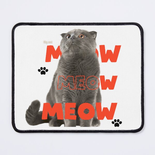 Item preview, Funny Meow Cat Typography T-Shirt Design designed and sold by Keng Art.