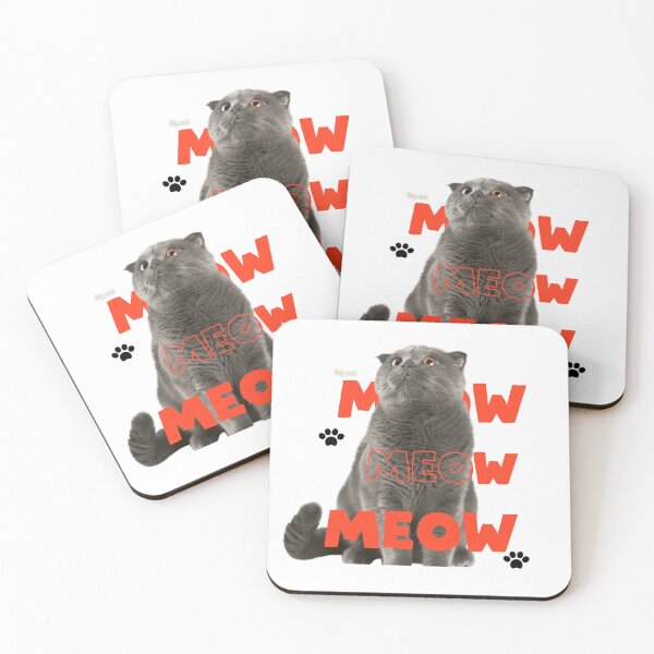 Item preview, Funny Meow Cat Typography T-Shirt Design designed and sold by Keng Art.