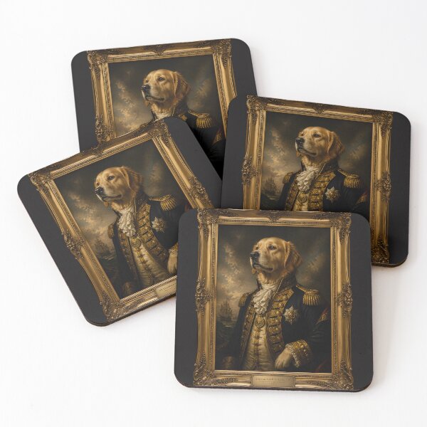Item preview, Sir Reginald Royal Golden Retriever Admiral Portrait designed and sold by MiGoBella.