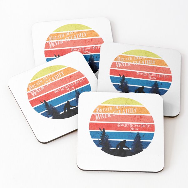 Item preview, Bigfoot Hiking Sunset Nature Quote designed and sold by The Falling Trail.