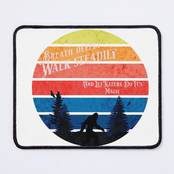 Item preview, Bigfoot Hiking Sunset Nature Quote designed and sold by The Falling Trail.