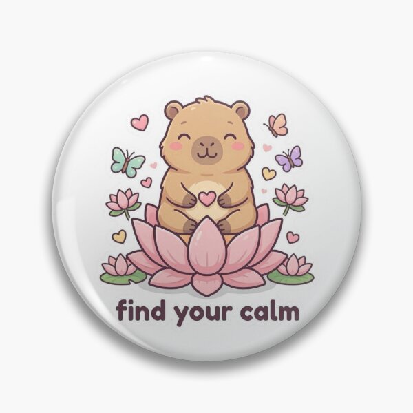 Item preview, Cute Meditating Capybara Find Your Calm Kawaii Yogafind designed and sold by carestazafeli.