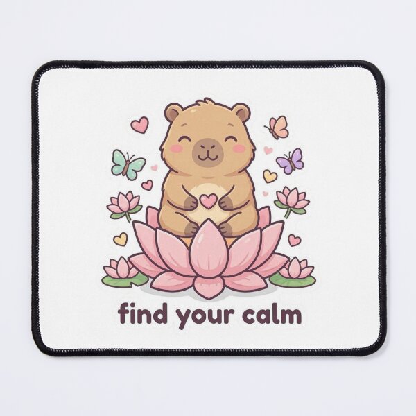Item preview, Cute Meditating Capybara Find Your Calm Kawaii Yogafind designed and sold by carestazafeli.