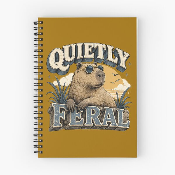 Item preview, Quietly Feral Retro Capybara designed and sold by Weirdwildco69.