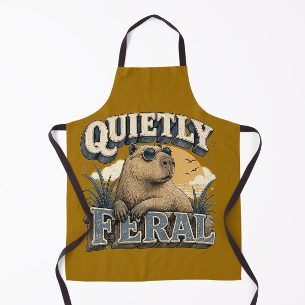 Item preview, Quietly Feral Retro Capybara designed and sold by Weirdwildco69.