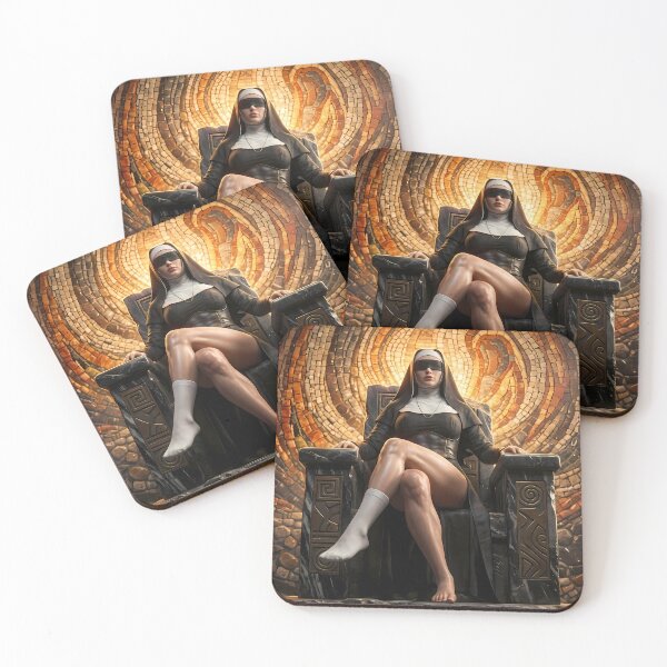 Item preview, Dark Nun Blindfolded Artistic Gothic Portrait designed and sold by GalleryBrisArt.