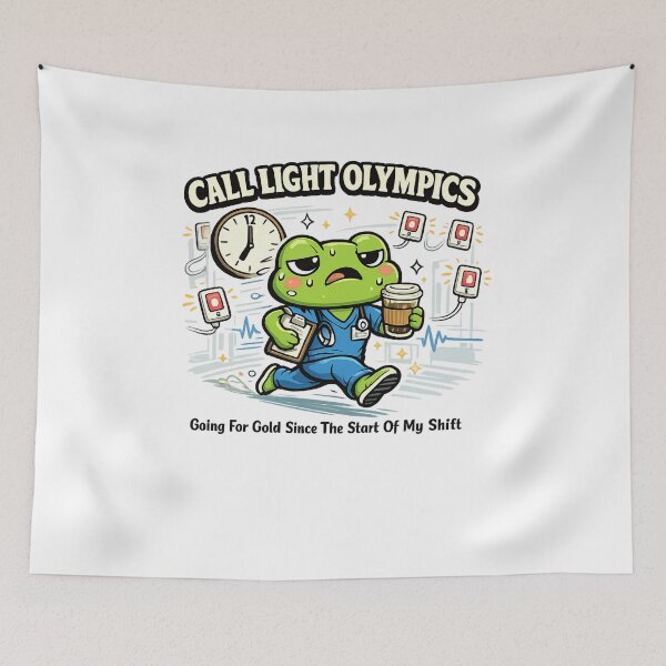 Item preview, Call Light Olympics Funny Nurse Frog Shirt | RN Hospital Humor Classic T-Shirt  designed and sold by podlook.