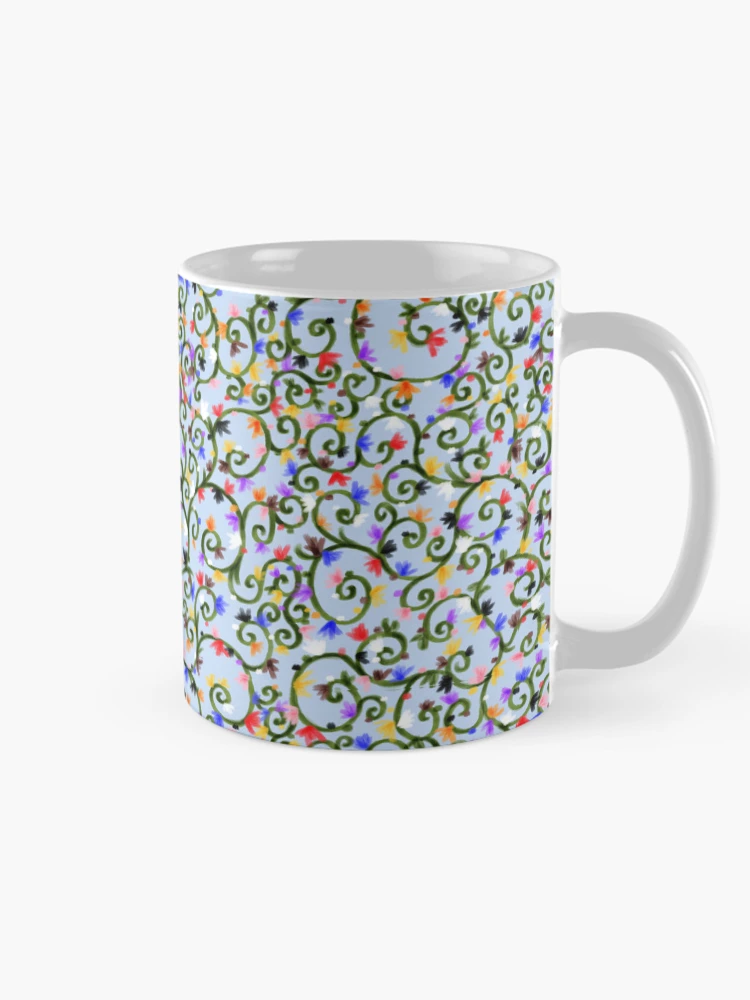 Thumbnail 3 of 6, Coffee Mug, Subtle Progress Pride Vine Pattern designed and sold by RoeExists.