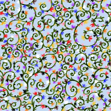 Artwork thumbnail, Subtle Progress Pride Vine Pattern by RoeExists
