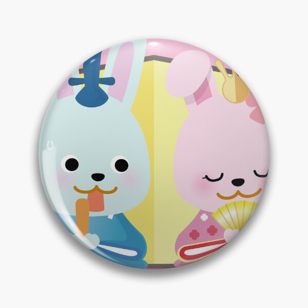 Item preview, Cute Cartoon Rabbits Hinamatsuri Girls Day Festival designed and sold by OsakaYumeWorks.