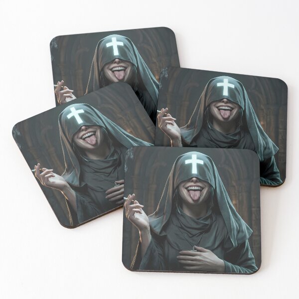 Item preview, Dark Nun Blindfolded Artistic Gothic Portrait designed and sold by GalleryBrisArt.